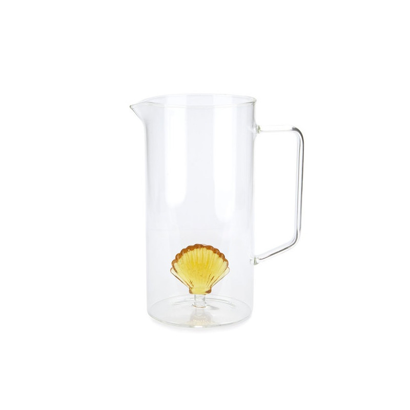 Brocca per acqua Balvi Atlantis conchiglia gialla