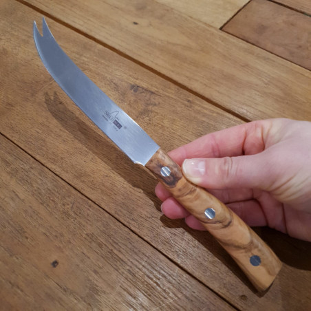 Coltello formaggio due punte maglio Nero Iside Ulivo 12 cm