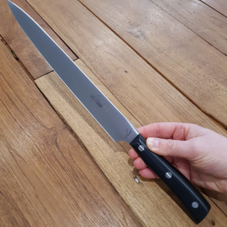 Coltello cucina stretto Maglio Nero Iside POM cm 25