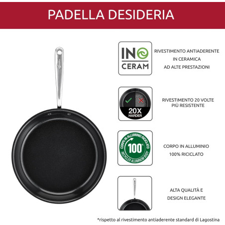 Padella Lagostina Desideria antiaderente Inoceram 20 cm