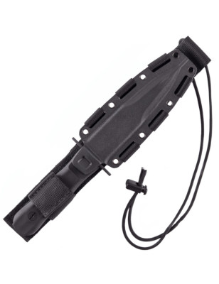 Coltello da combattimento con manico in forprene nero