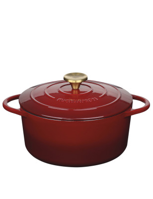 Casseruola tonda in ghisa Kuchenprofi Provence rosso rubino 24 cm