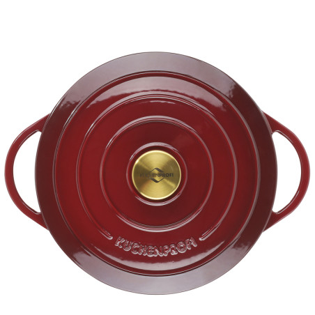 Casseruola tonda in ghisa Kuchenprofi Provence rosso rubino 24 cm
