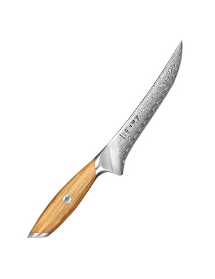 Coltello filetto carne Hezhen X01-YD lama damasco 19 cm