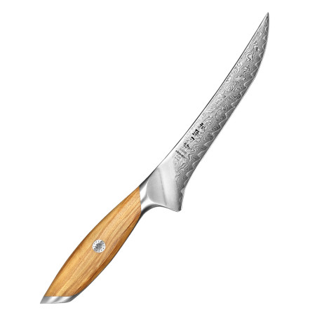Coltello filetto carne Hezhen X01-YD lama damasco 19 cm
