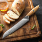 Coltello pane seghettato Hezhen Flagship damasco 21 cm Coltello pane seghettato Hezhen Flagship damasco 21 cm