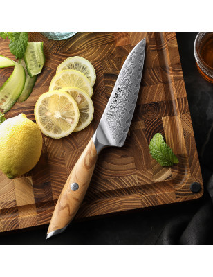 Coltello cucina utility X01-WY lama damasco 13,5 cm