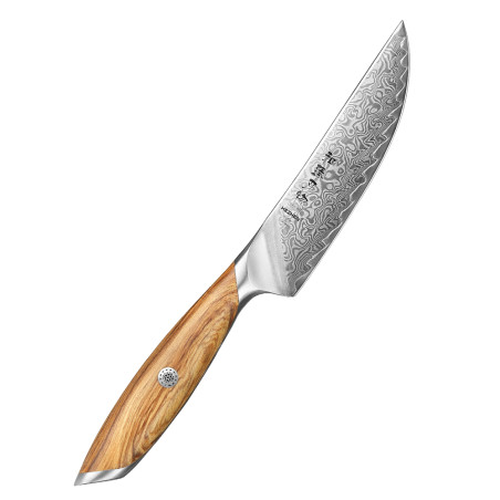 Coltello da bistecca Hezhen Flagship lama damasco 13,5 cm