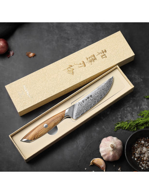 Coltello da bistecca Hezhen Flagship lama damasco 13,5 cm