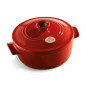 Cocotte tonda Emile Henry ceramica rossa 28,5 cm