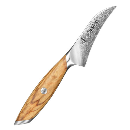 Spelucchino curvo Hezhen X01-SG lama damasco 10 cm