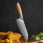 Coltello Santoku Hezhen Flagship alveolato damasco 19 cm Coltello Santoku Hezhen Flagship alveolato damasco 19 cm