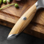 Coltello Santoku Hezhen Flagship alveolato damasco 19 cm Coltello Santoku Hezhen Flagship alveolato damasco 19 cm