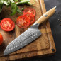 Coltello Santoku Hezhen Flagship alveolato damasco 19 cm Coltello Santoku Hezhen Flagship alveolato damasco 19 cm