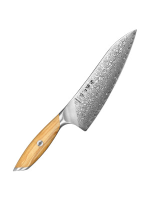 Coltello cucina trinciante Hezhen X01-MB lama damasco 21 cm