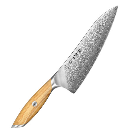 Coltello cucina trinciante Hezhen X01-MB lama damasco 21 cm