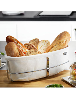 Cestino per il pane Gefu Brunch ovale bianco