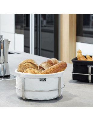 Cestino per il pane Gefu Brunch rotondo bianco