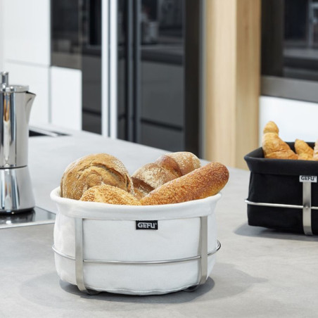 Cestino per il pane Gefu Brunch rotondo bianco