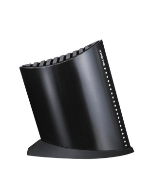 Ceppo per 9 coltelli e acciaino Global metallo nero