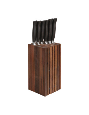 Ceppo per coltelli universale quadrato cm 13x13x26