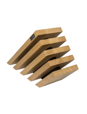 ARTELEGNO CEPPO PORTA COLTELLI MAGNETICO VENEZIA FAGGIO CON DISTANZIALI NERI