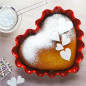 Stampo cuore corolla Emile Henry ceramica rossa Stampo cuore corolla Emile Henry ceramica rossa