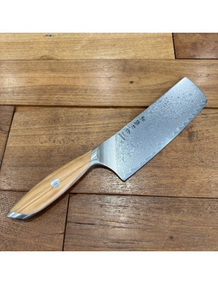 Coltello Nakiri Hezhen Flagship damasco 19 cm