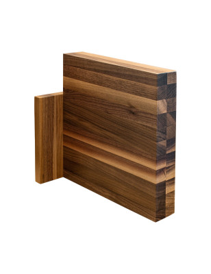 Ceppo blocco portacoltelli magnetico Artelegno Milano legno di noce