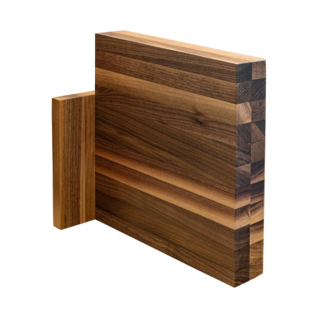 Ceppo blocco portacoltelli magnetico Artelegno Milano legno di noce