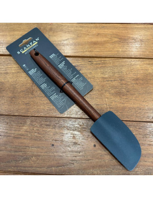 Leccapiatti di qualità in silicone con manico in legno