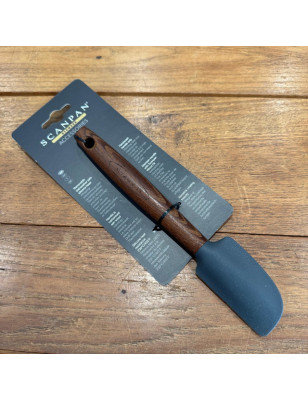 Leccapiatti in silicone di qualità con manico in legno