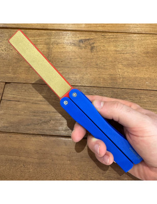 Acciaino tascabile Fallkniven diamantato doppia grana blu