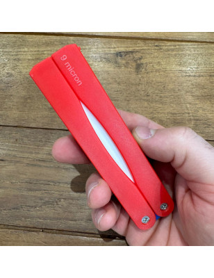 Acciaino tascabile Fallkniven diamantato e ceramica rosso