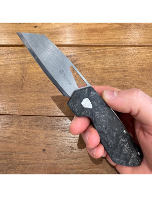 Coltello chiudibile Maserin 373 W1 Fatcarbon nero e argento