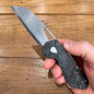 Coltello chiudibile Maserin 373 W1 Fatcarbon nero e argento