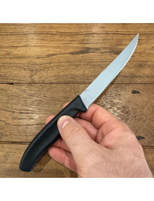 Coltello da tavola per pizza, carne e pane con lama seghettata