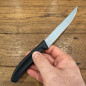 Coltello tavola seghettato Victorinox nero a punta