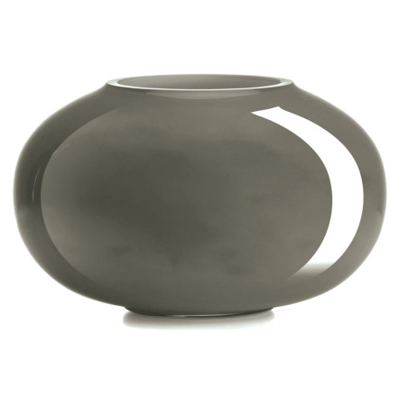 Pandora vaso in vetro incamiciato interno biancolatte H 18 cm