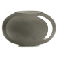 Pandora vaso in vetro incamiciato interno biancolatte H 18 cm