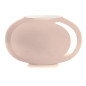 Pandora vaso in vetro incamiciato interno biancolatte H 18 cm