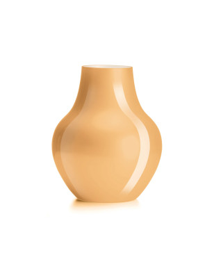 Soho vaso in vetro incamiciato biancolatte interno H 32 cm