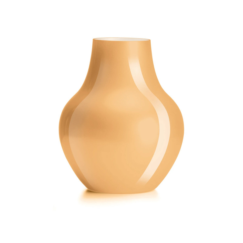 Soho vaso in vetro incamiciato biancolatte interno H 32 cm