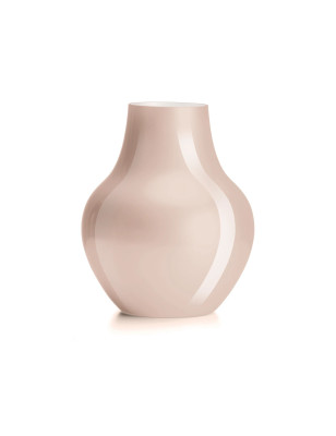 Soho vaso in vetro incamiciato biancolatte interno H 32 cm