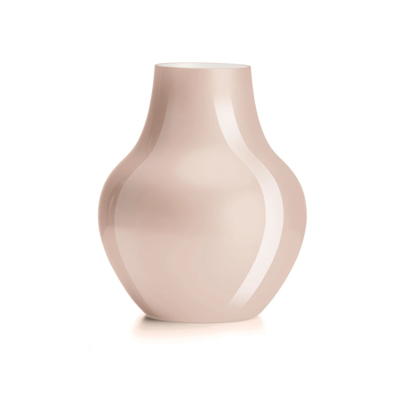 Soho vaso in vetro incamiciato biancolatte interno H 32 cm