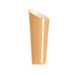 Orizzonte vaso in vetro incamiciato interno biancolatte H 38 cm