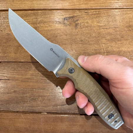 Coltello lama fissa Maserin L.E.O. 919 manico G10 marrone