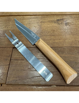 Set formaggio Opinel coltello e forchetta inox