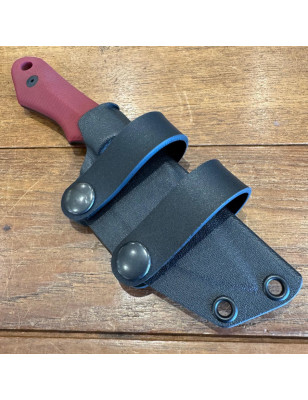 Coltello sportivo a lama fissa con manico in G10 rosso e fodero incluso