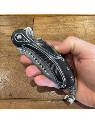 Coltello custom tascabile da collezione realizzato totalmente a mano